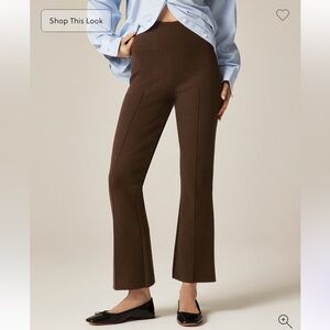 NWT J. Crew Brown Delaney Kick Crop Pants